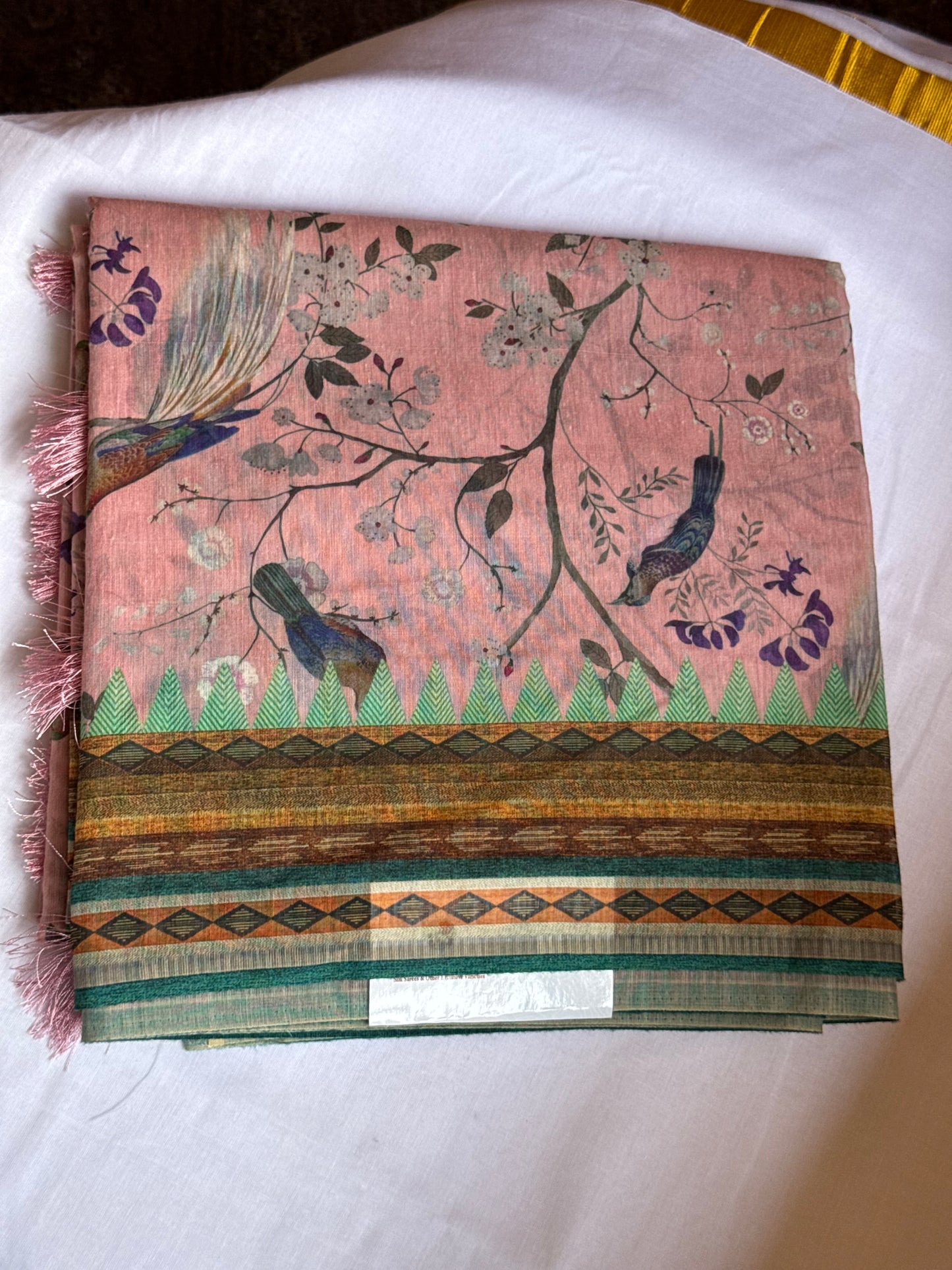 Semi matka pink silk saree