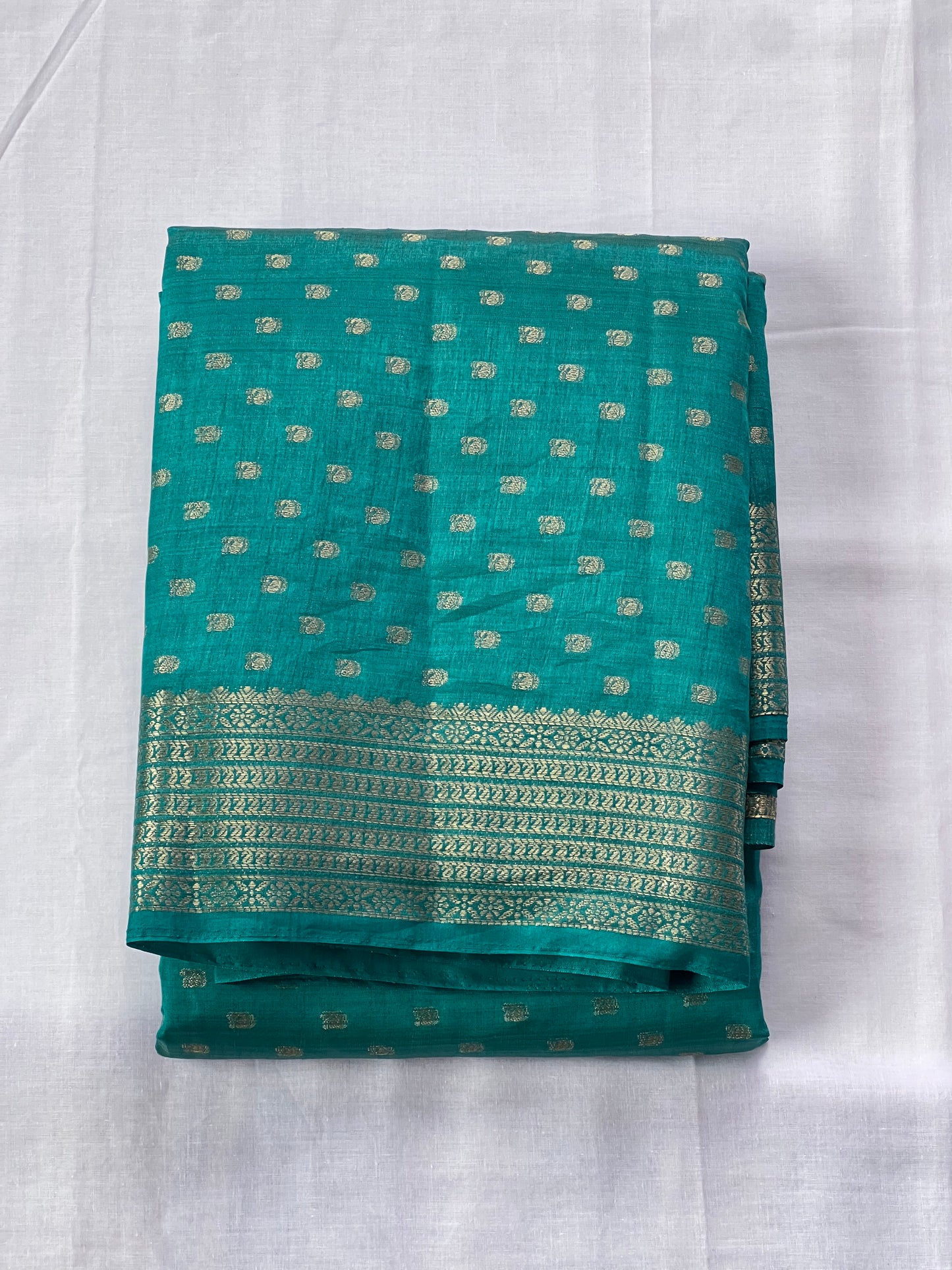 Gel blue festive semi silk cotton saree