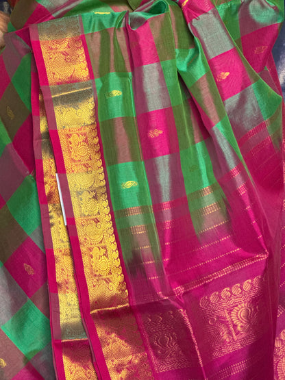 Multicoloured Vibrant Silk Cotton Saree