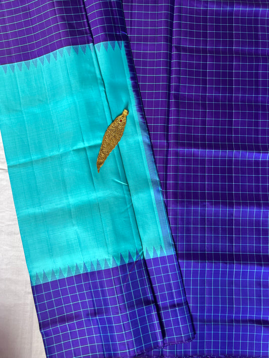Kanchivaram Silk Saree - Blue