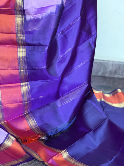 Lavender pure silk saree