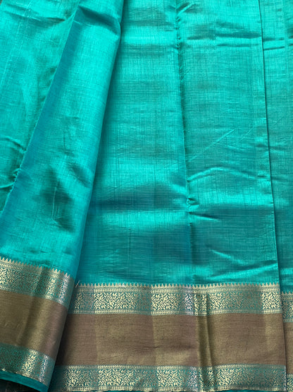 Blue semi silk cotton saree