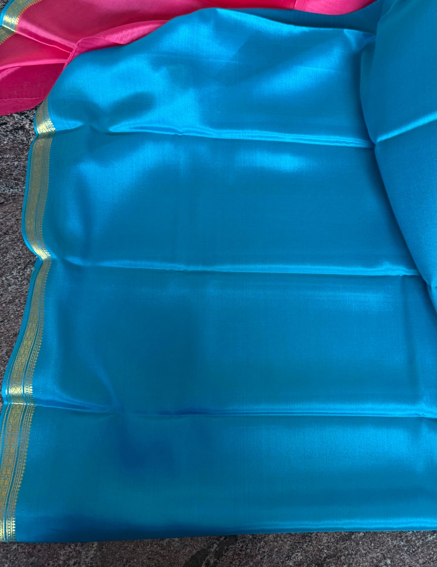 Pinkish red mysore silk saree