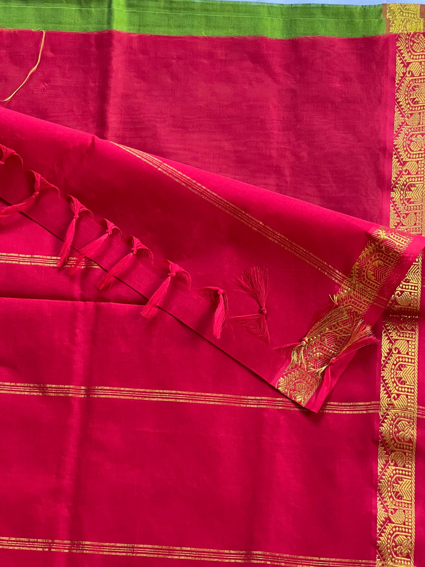 Parrot Rani Radiance semi silk cotton saree