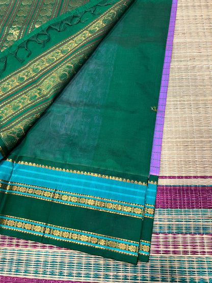 Lavender green silk cotton