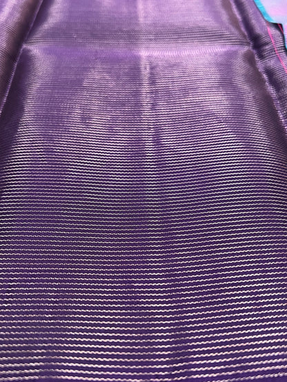 Purple Kanchivaram silk saree