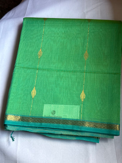 Green chanderi silk saree