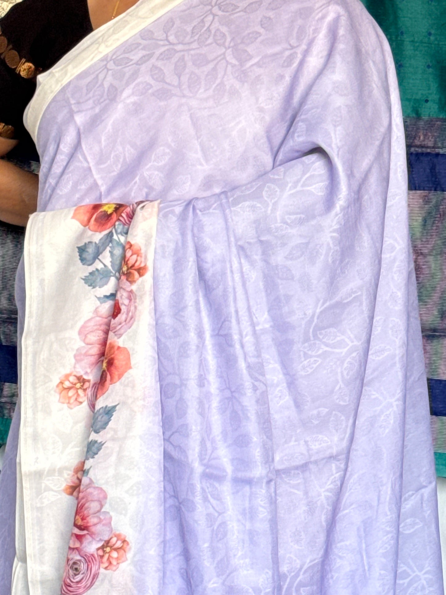 Lilac semi soft silk saree
