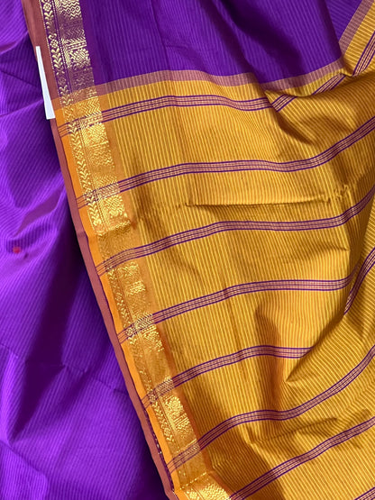 Rich violet semi silk cotton