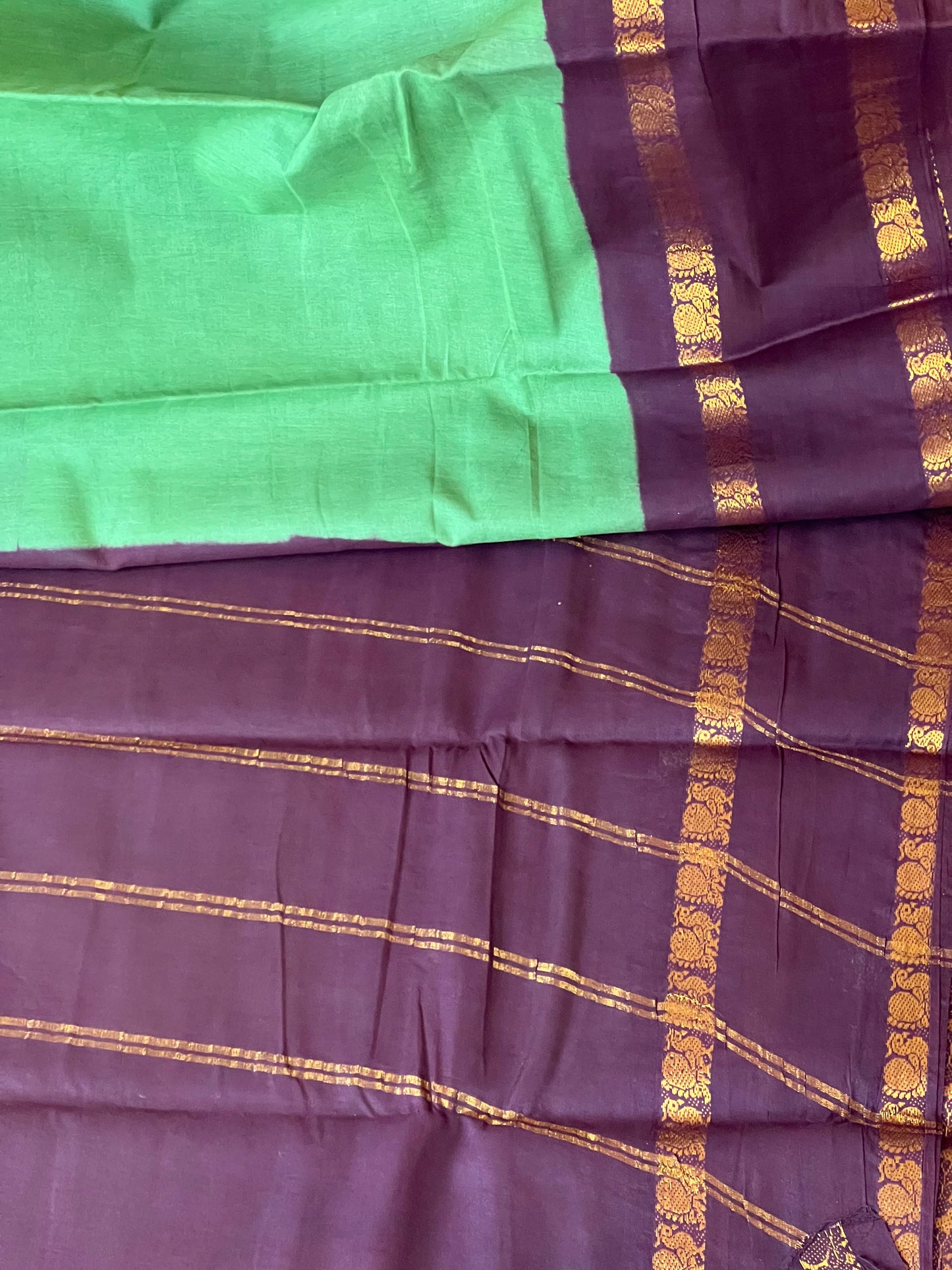 Green Sungudi cotton saree
