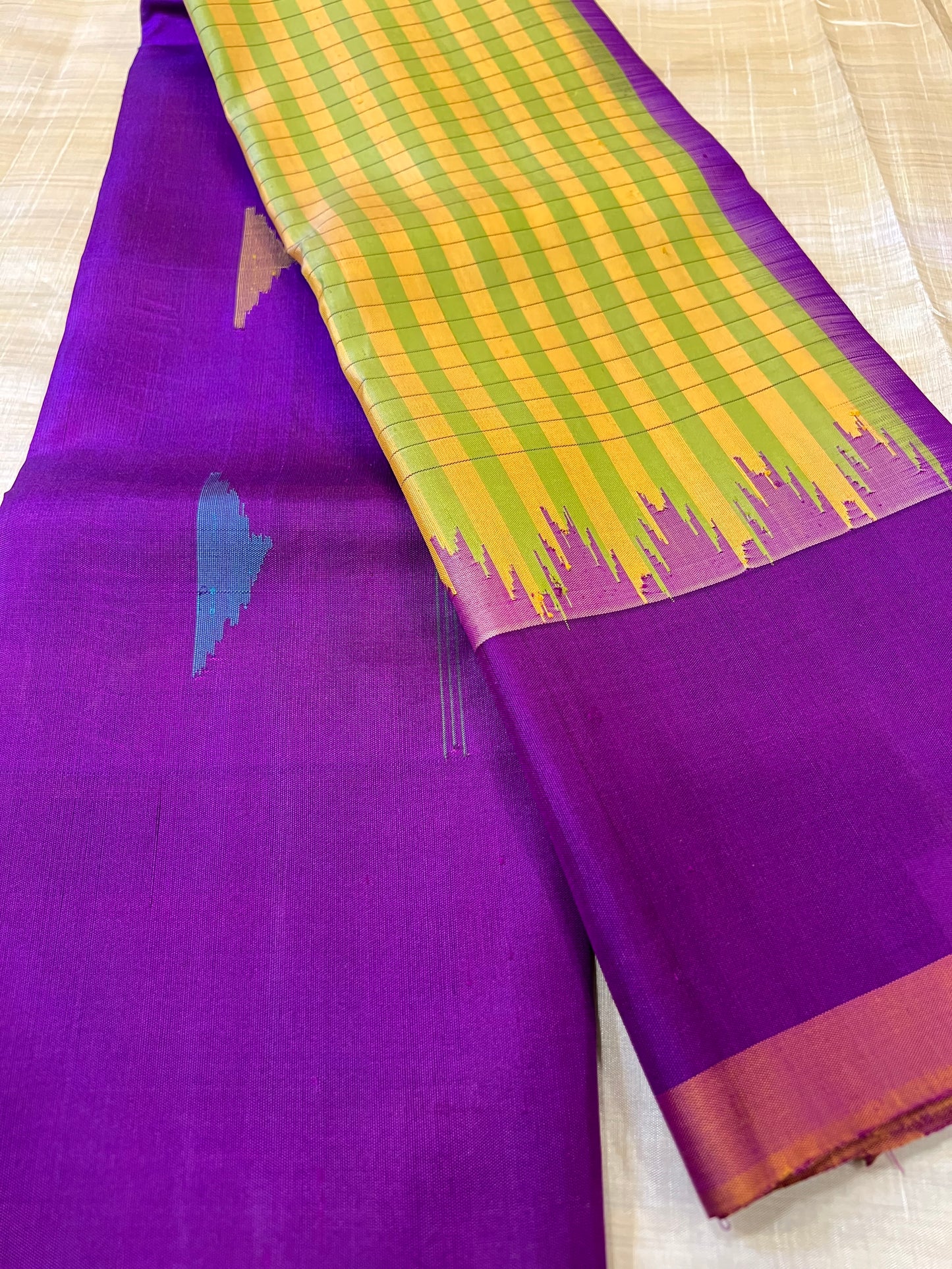 Purple Gadwal silk saree
