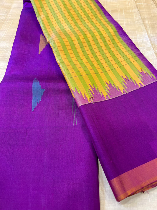 Purple Gadwal silk saree
