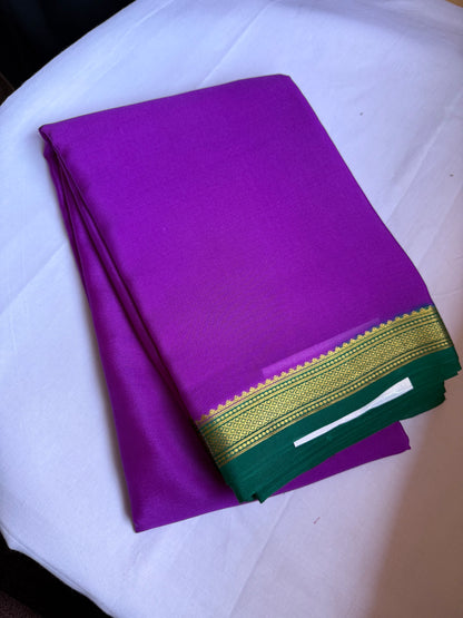 Bright pink mysore silk saree