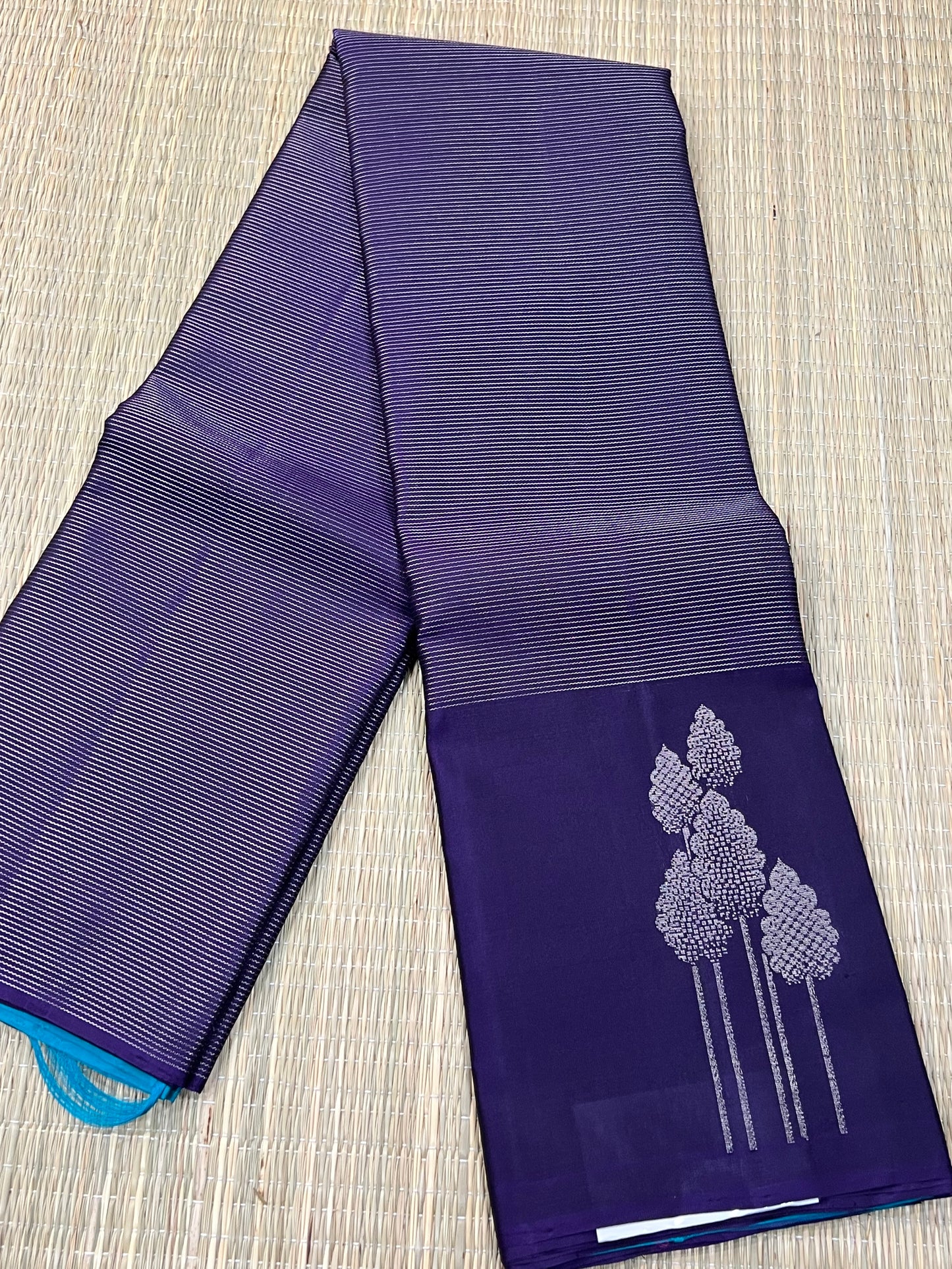 Purple Kanchivaram silk saree