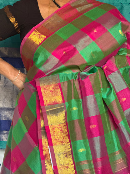 Multicoloured Vibrant Silk Cotton Saree