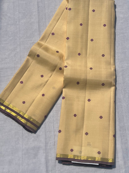 Sandal pure silk saree