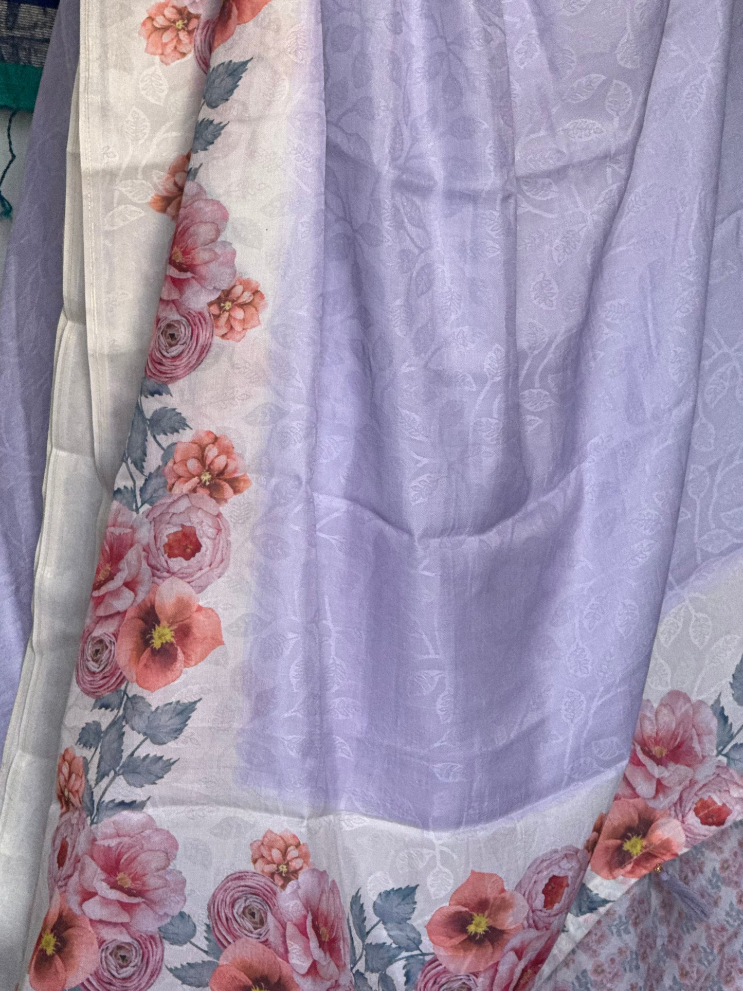 Lilac semi soft silk saree