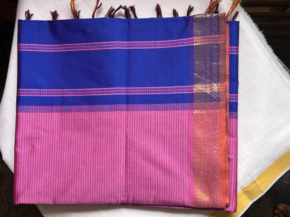 Rose pink semi silk cotton