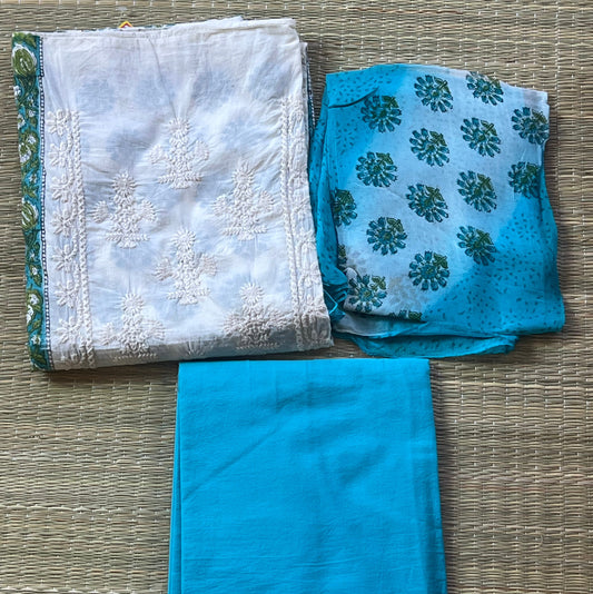 White Blue material set