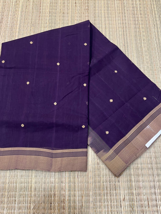 Purple Kanchi cotton saree