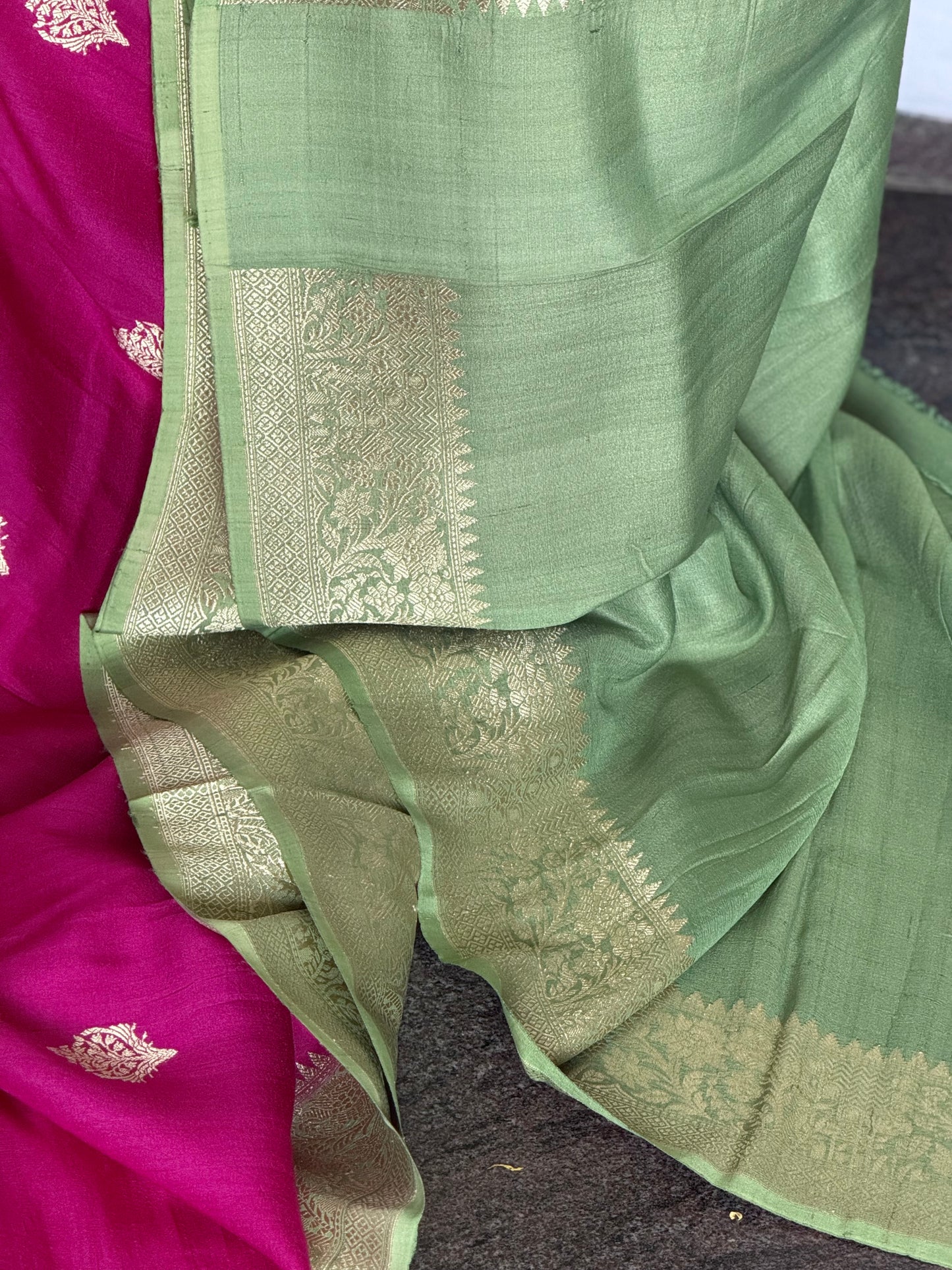 Pure banaras tussar silk saree