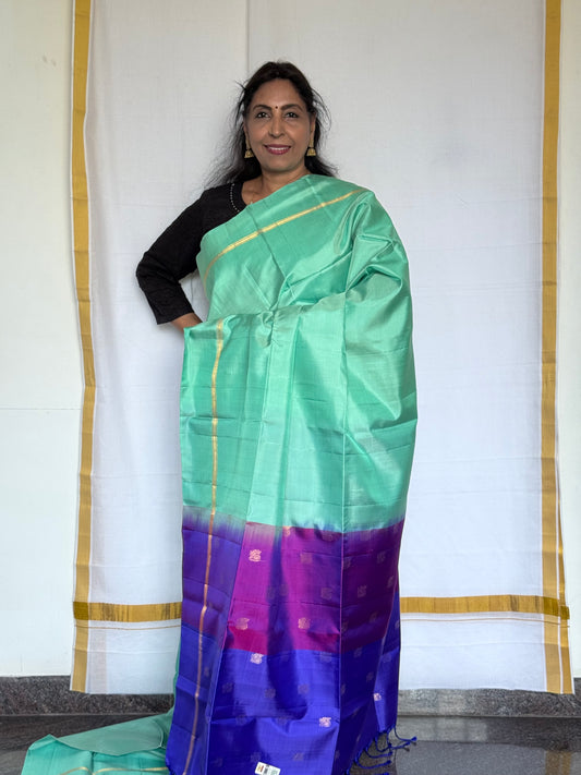 Soft silk saree - Double Shade Pallu