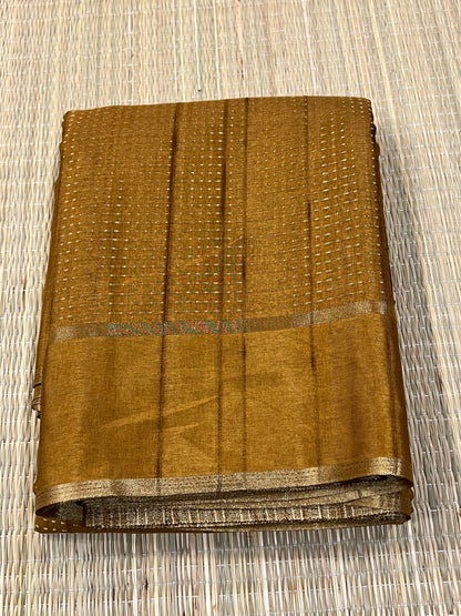 Mustard semi soft silk saree