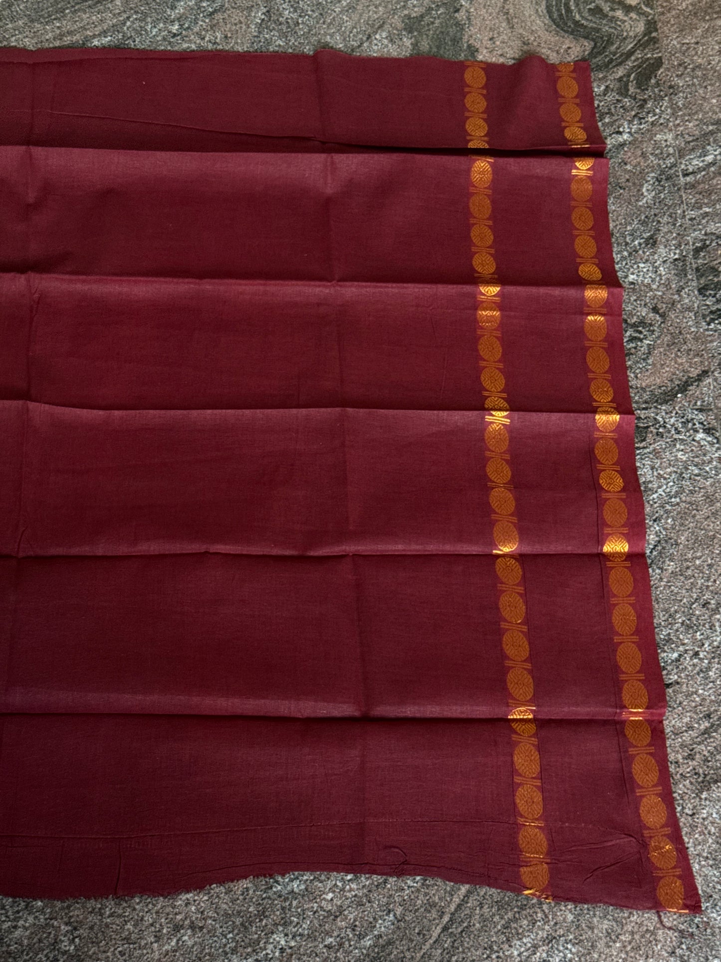 Yellow kolam sungudi cotton saree