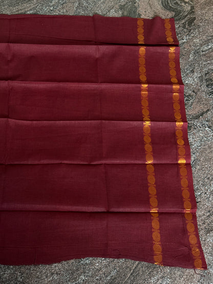 Yellow kolam sungudi cotton saree