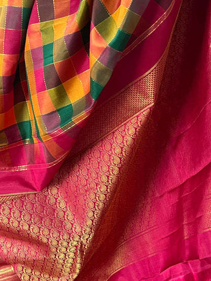 Paalum Pazhamum Kattam kachivaram silk saree