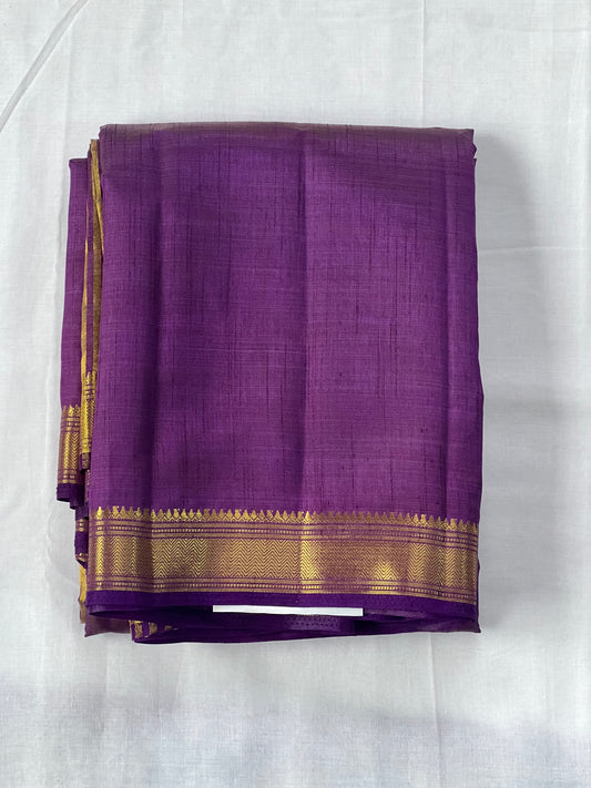 Violet semi silk cotton saree