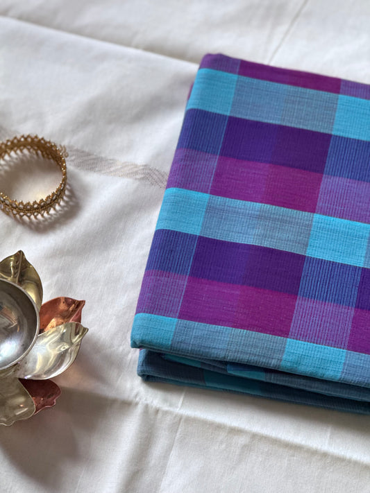 Mangalagiri Checked Cotton saree