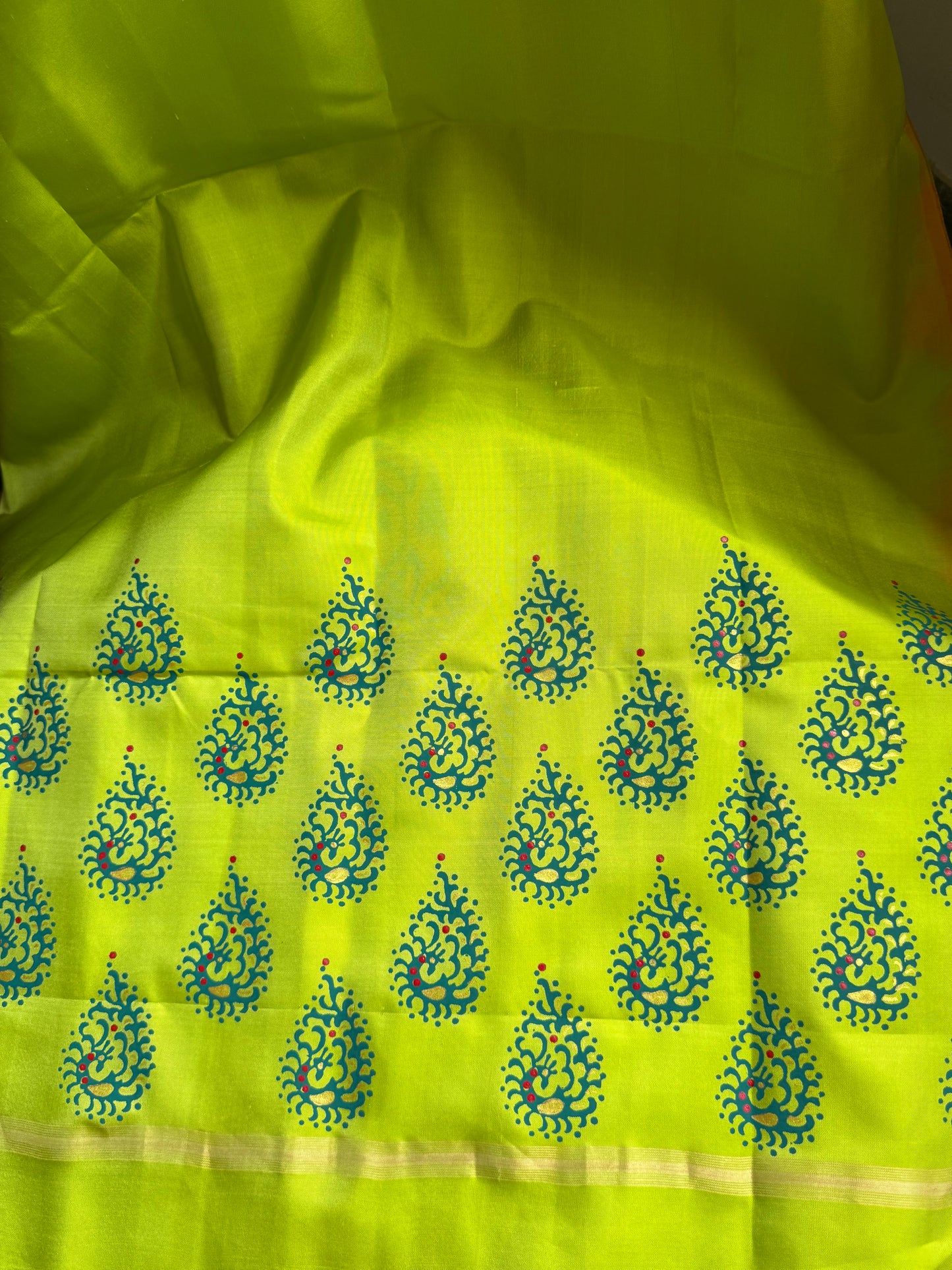 Soft Silk saree - Annam block print