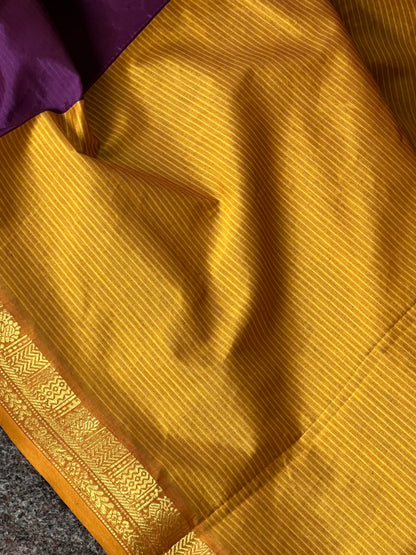 Purple semi silk cotton