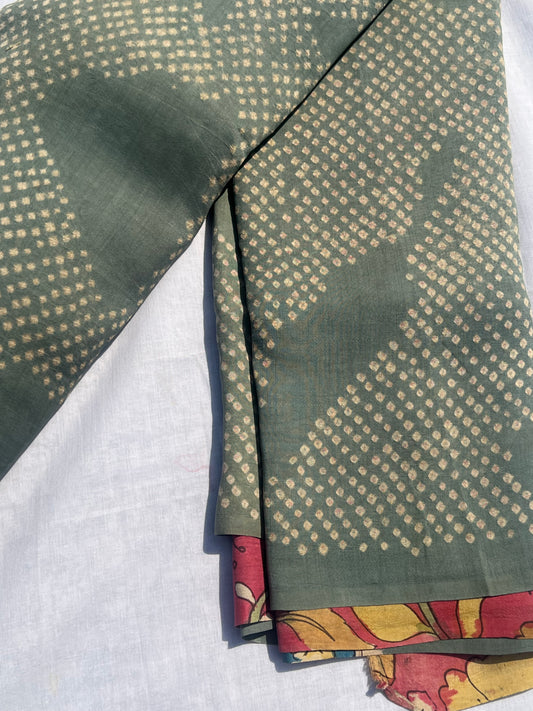 Grey Bandini silk saree
