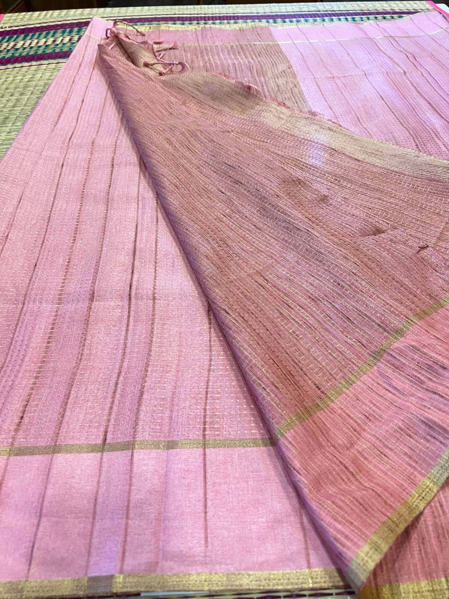 Rose semi silk cotton