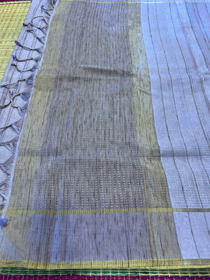 Lavender semi soft silk