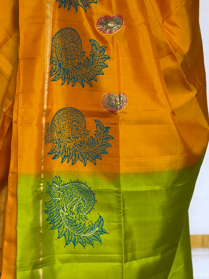 Soft Silk saree - Annam block print