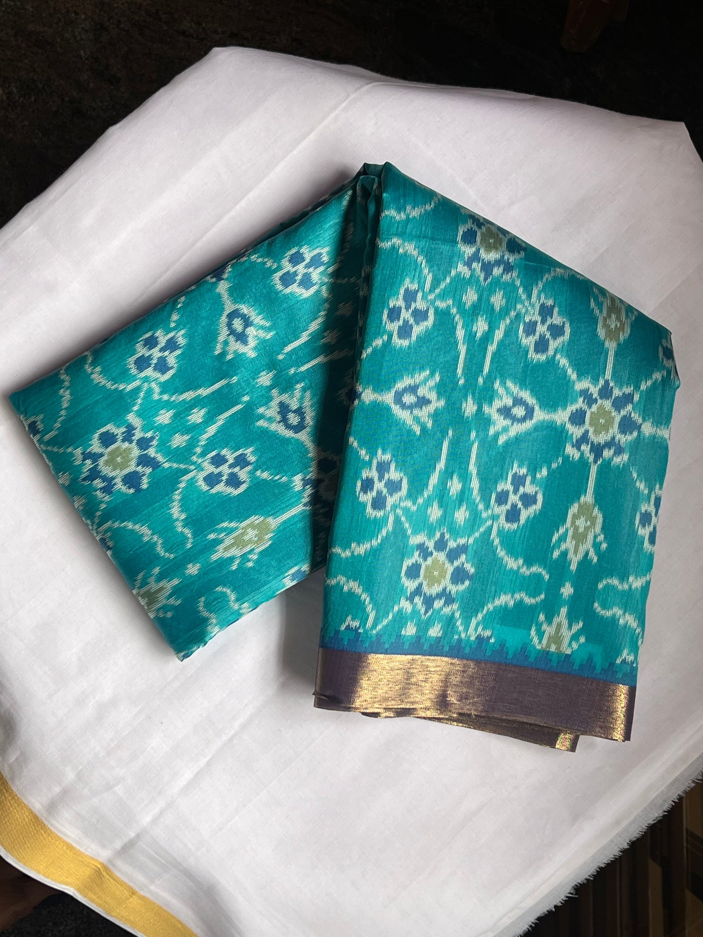 Blue Semi patola silk saree