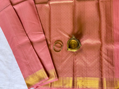 Soft Peach Kanjivaram silk saree