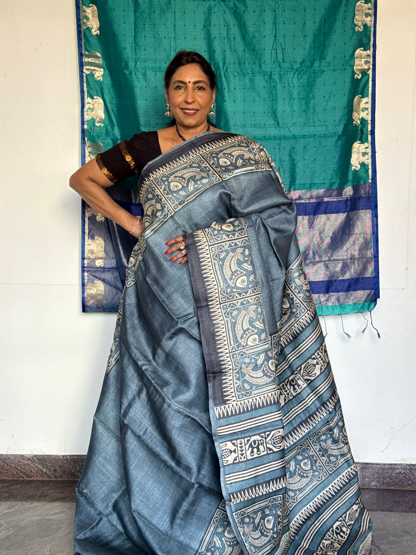 Tussar silk saree