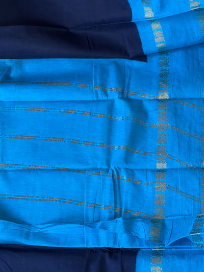 Blue Sungudi cotton saree