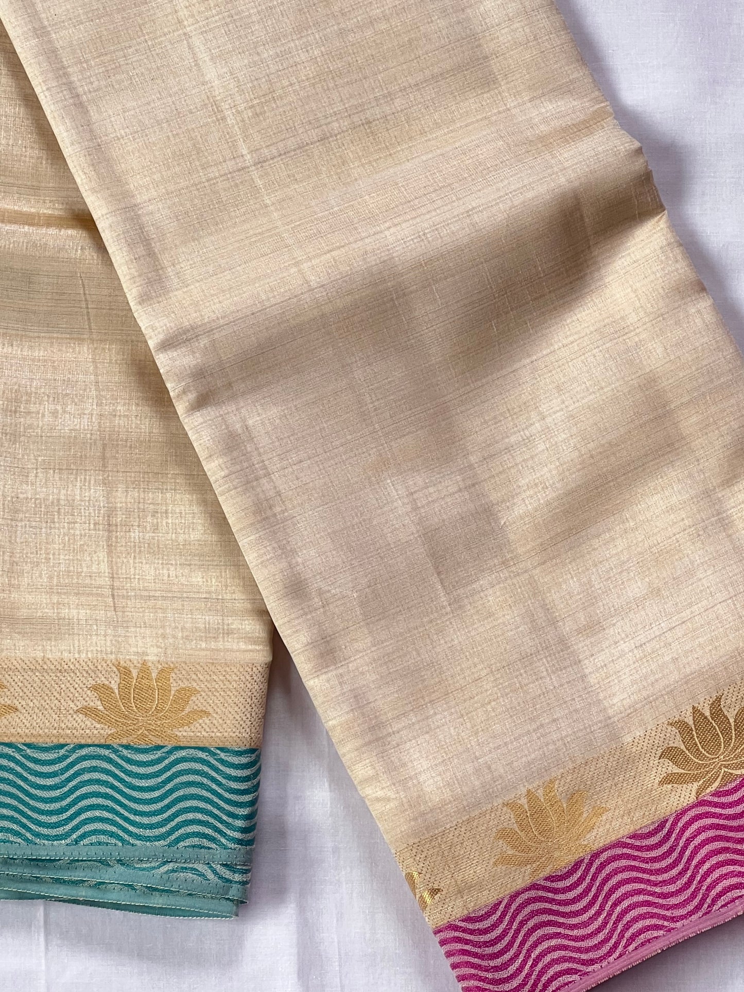 Ivory Blush Semi Silk Cotton Saree