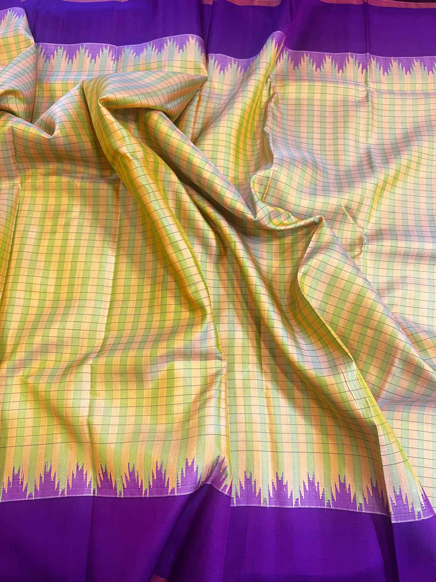 Purple Gadwal silk saree