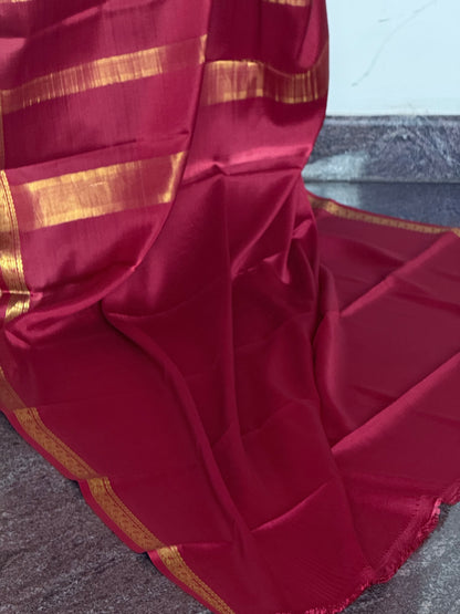 Dark green mysore silk saree