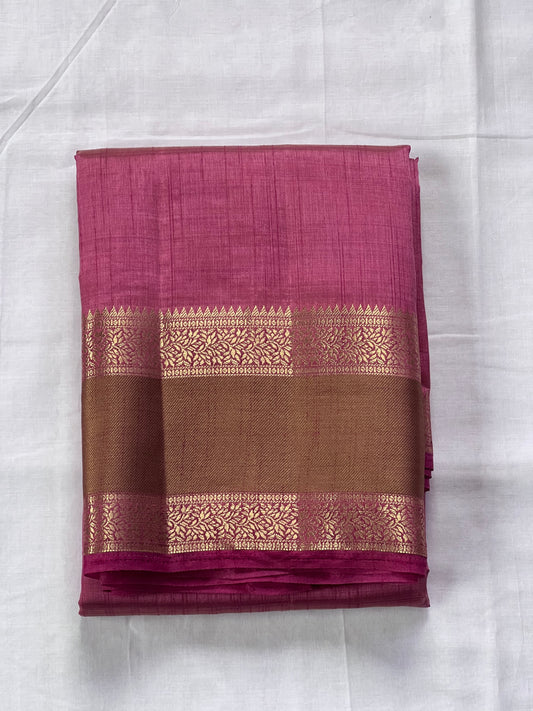 Jewel pink semi silk cotton saree