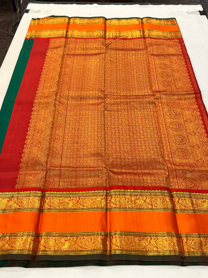 Meenakshi green pure kanchivaram silk saree