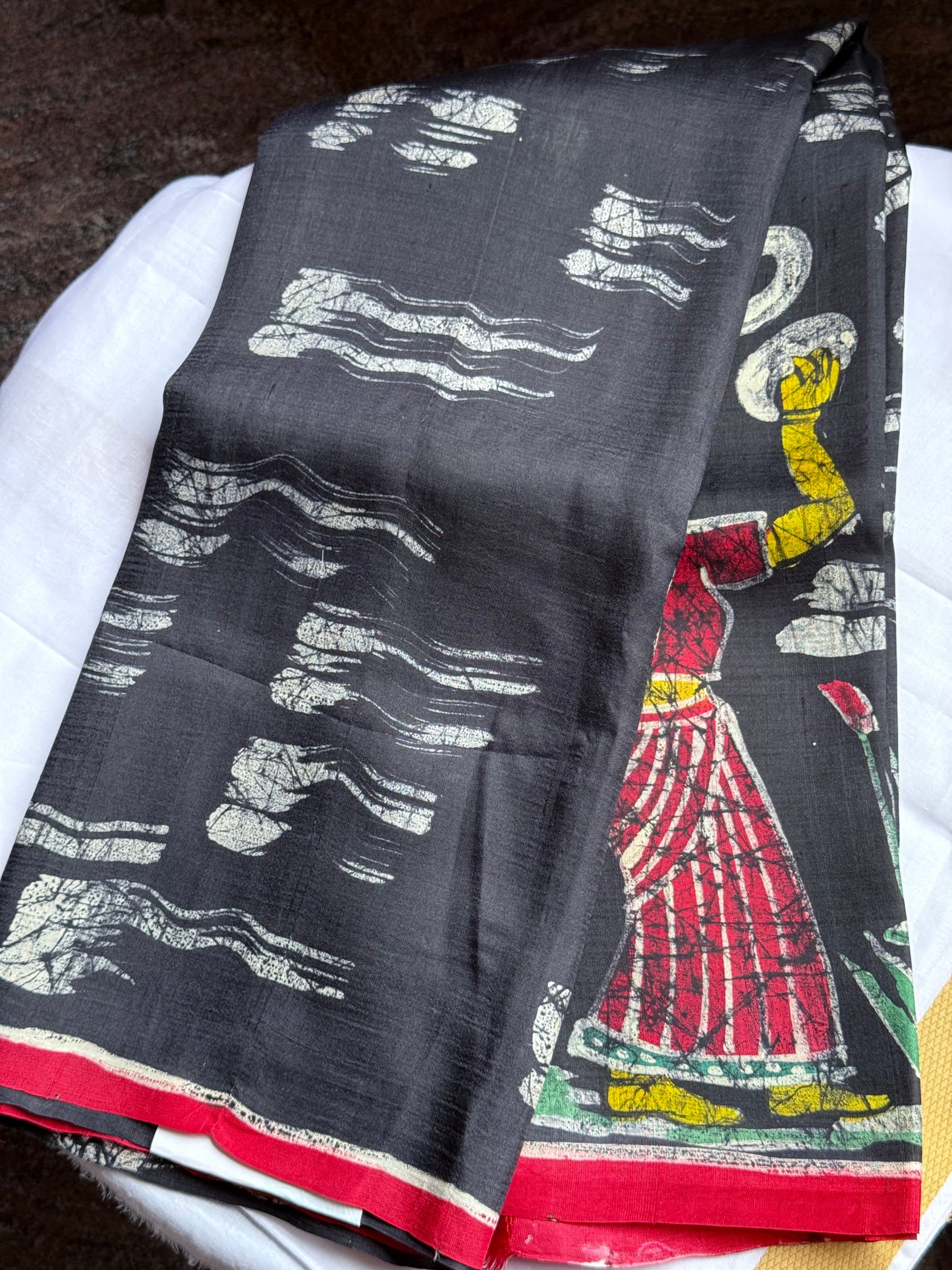 Murshidabad Silk saree - Black
