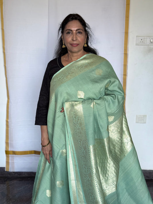 Pure banaras tussar silk saree