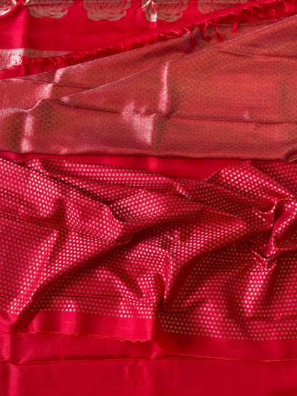 Red Pure Silk Venkatagiri Saree
